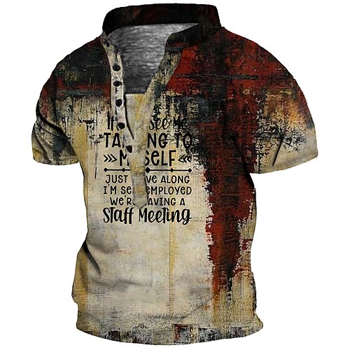 Men's Henley Shirt Tee T shirt 3D Print Graphic Letter Plus Size Stand Collar Daily Sports Button-Down Print Short Sleeve Tops Basic Casual Designer Big and Tall Yellow
Men's Henley Shirt Tee T shirt 3D Print Graphic Letter Plus Size Stand Collar Daily Sports Button-Down Print Short Sleeve Tops Basic Casual Designer Big and Tall Yellow
