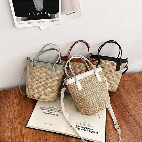 Per donna Borsa di paglia Paglia Giornaliero Per uscire Liscio Nero Bianco Marrone
Per donna Borsa di paglia Paglia Giornaliero Per uscire Liscio Nero Bianco Marrone