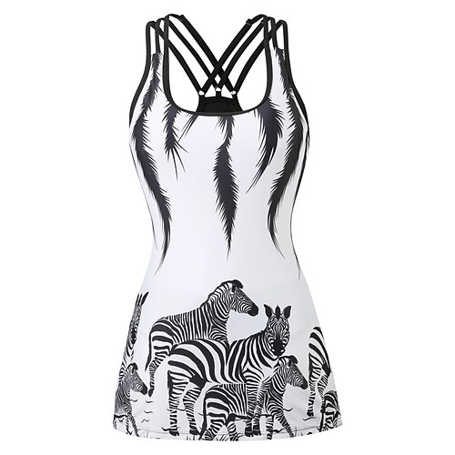 Women's Swimwear Tankini 2 Piece Plus Size Swimsuit Print Animal White Bathing Suits New Casual Vacation / Modern / Padded Bras
Women's Swimwear Tankini 2 Piece Plus Size Swimsuit Print Animal White Bathing Suits New Casual Vacation / Modern / Padded Bras