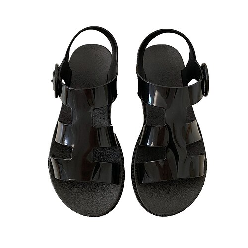 Women's Sandals Flat Sandals Buckle Flat Heel Round Toe Open Toe Elegant Casual Daily PVC Buckle Spring Summer Solid Colored Black
Women's Sandals Flat Sandals Buckle Flat Heel Round Toe Open Toe Elegant Casual Daily PVC Buckle Spring Summer Solid Colored Black