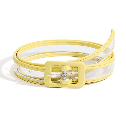 Women's PU Buckle Belt Skinny Belt Plastic Prong Buckle Geometric Classic Cowboy Party Wedding Yellow
Women's PU Buckle Belt Skinny Belt Plastic Prong Buckle Geometric Classic Cowboy Party Wedding Yellow