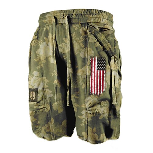 Men's Stylish Casual / Sporty Active Shorts Drawstring Pocket Elastic Waist Knee Length Pants Sports Outdoor Daily Micro-elastic Graphic American Flag Comfort Breathable Mid Waist Army Green M L XL
Men's Stylish Casual / Sporty Active Shorts Drawstring Pocket Elastic Waist Knee Length Pants Sports Outdoor Daily Micro-elastic Graphic American Flag Comfort Breathable Mid Waist Army Green M L XL