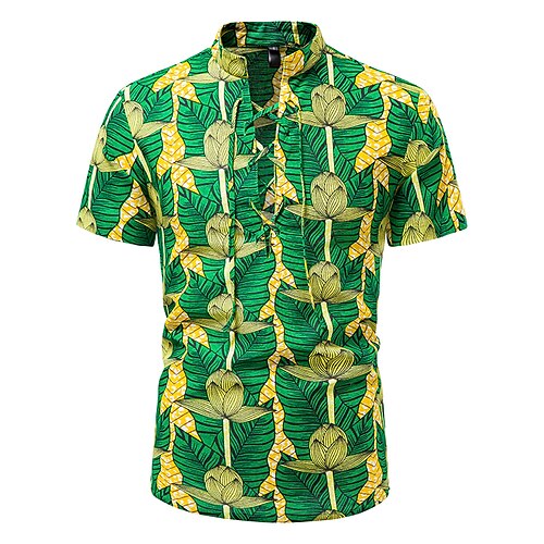 Men's Shirt Print Graphic Plus Size Standing Collar Daily Lace up Short Sleeve Tops Casual Green
Men's Shirt Print Graphic Plus Size Standing Collar Daily Lace up Short Sleeve Tops Casual Green