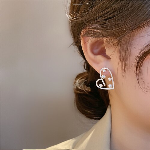 1 Pair Stud Earrings Earrings For Women's Wedding Birthday Gift Imitation Pearl Rhinestone Alloy Sweet Heart
1 Pair Stud Earrings Earrings For Women's Wedding Birthday Gift Imitation Pearl Rhinestone Alloy Sweet Heart