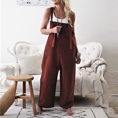 Women's Overall Solid Color Square Neck Ordinary Street Daily Regular Fit Sleeveless Blue Black Wine S M L Spring
Women's Overall Solid Color Square Neck Ordinary Street Daily Regular Fit Sleeveless Blue Black Wine S M L Spring