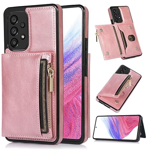 Phone Case For Samsung Galaxy Wallet Card A53 S22 Ultra Plus S21 FE S20 Zipper Shockproof Card Holder Slots Solid Colored PU Leather
Phone Case For Samsung Galaxy Wallet Card A53 S22 Ultra Plus S21 FE S20 Zipper Shockproof Card Holder Slots Solid Colored PU Leather