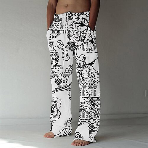 Men's Fashion Designer Straight Trousers 3D Print Elastic Drawstring Design Front Pocket Pants Casual Daily Graphic Prints Flower / Floral Comfort Soft Mid Waist Green White Khaki S M L XL XXL
Men's Fashion Designer Straight Trousers 3D Print Elastic Drawstring Design Front Pocket Pants Casual Daily Graphic Prints Flower / Floral Comfort Soft Mid Waist Green White Khaki S M L XL XXL