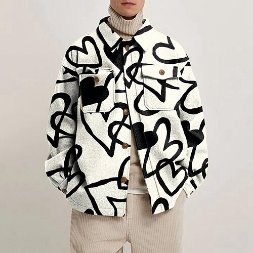 Men's Jacket Street Daily Going out Fall Spring Regular Coat Regular Fit Warm Casual Streetwear Jacket Long Sleeve Print Pocket White Rainbow Orange
Men's Jacket Street Daily Going out Fall Spring Regular Coat Regular Fit Warm Casual Streetwear Jacket Long Sleeve Print Pocket White Rainbow Orange