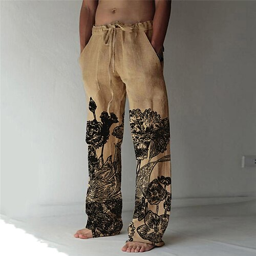 Men's Fashion Designer Straight Trousers 3D Print Elastic Drawstring Design Front Pocket Pants Casual Daily Graphic Prints Flower / Floral Comfort Soft Mid Waist Khaki S M L XL XXL
Men's Fashion Designer Straight Trousers 3D Print Elastic Drawstring Design Front Pocket Pants Casual Daily Graphic Prints Flower / Floral Comfort Soft Mid Waist Khaki S M L XL XXL