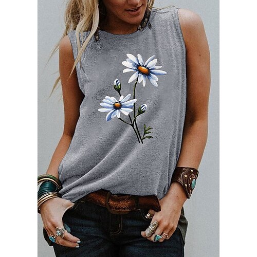 Women's Tank Top Blue Purple Pink Graphic Floral Print Sleeveless Daily Holiday Basic Round Neck Regular S
Women's Tank Top Blue Purple Pink Graphic Floral Print Sleeveless Daily Holiday Basic Round Neck Regular S