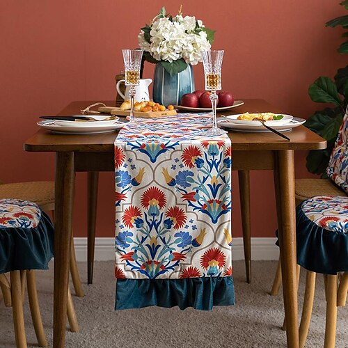 Table Runner Velvet Farmhouse Table Flag Decor Cover for Wedding Party Tea Party Festival
Table Runner Velvet Farmhouse Table Flag Decor Cover for Wedding Party Tea Party Festival