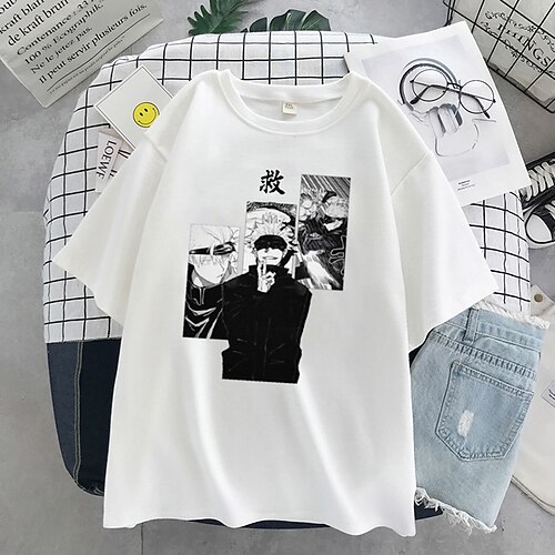 Inspired by Jujutsu Kaisen Gojo Satoru Ryomen Sukuna T-shirt Anime 100% Polyester Anime Harajuku Graphic Street Style T-shirt For Men's / Women's / Couple's
Inspired by Jujutsu Kaisen Gojo Satoru Ryomen Sukuna T-shirt Anime 100% Polyester Anime Harajuku Graphic Street Style T-shirt For Men's / Women's / Couple's