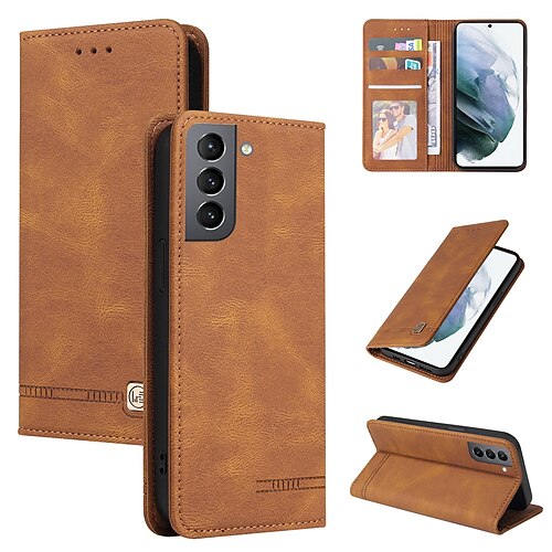 Phone Case For Samsung Galaxy Wallet Card S22 Ultra Plus S21 FE S20 S10 Plus S10 Card Holder with Stand Shockproof Solid Colored PU Leather TPU
Phone Case For Samsung Galaxy Wallet Card S22 Ultra Plus S21 FE S20 S10 Plus S10 Card Holder with Stand Shockproof Solid Colored PU Leather TPU
