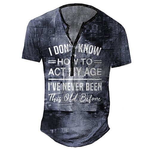 Men's Henley Shirt Tee T shirt 3D Print Graphic Letter Plus Size Henley Daily Sports Button-Down Print Short Sleeve Tops Basic Casual Vintage Designer Gray / Summer
Men's Henley Shirt Tee T shirt 3D Print Graphic Letter Plus Size Henley Daily Sports Button-Down Print Short Sleeve Tops Basic Casual Vintage Designer Gray / Summer