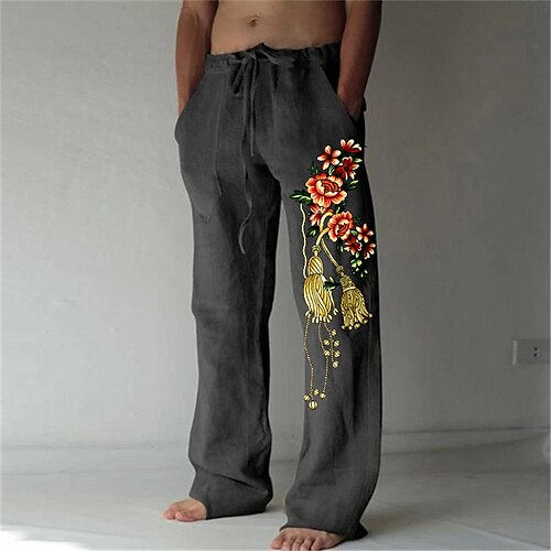 Men's Fashion Designer Straight Trousers 3D Print Elastic Drawstring Design Front Pocket Pants Casual Daily Graphic Prints Flower / Floral Comfort Soft Mid Waist Dark Gray S M L XL XXL
Men's Fashion Designer Straight Trousers 3D Print Elastic Drawstring Design Front Pocket Pants Casual Daily Graphic Prints Flower / Floral Comfort Soft Mid Waist Dark Gray S M L XL XXL