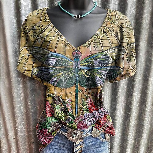 Women's Plus Size Tops T shirt Floral Color Gradient Print Short Sleeve V Neck Streetwear Daily Going out Polyester Spring Summer Blue Purple
Women's Plus Size Tops T shirt Floral Color Gradient Print Short Sleeve V Neck Streetwear Daily Going out Polyester Spring Summer Blue Purple