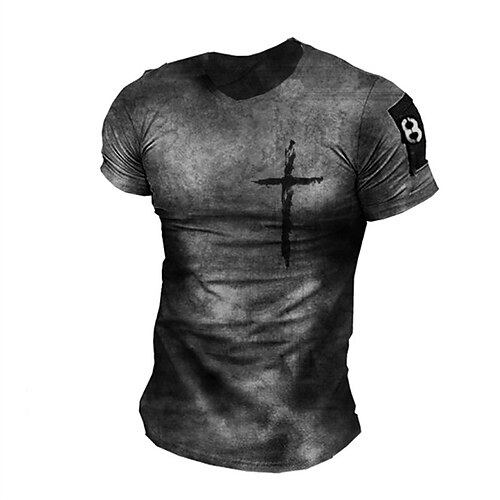 Men's Unisex T shirt 3D Print Graphic Cross Crew Neck Street Daily Print Short Sleeve Tops Casual Designer Big and Tall Sports Light gray Dark Gray Brown
Men's Unisex T shirt 3D Print Graphic Cross Crew Neck Street Daily Print Short Sleeve Tops Casual Designer Big and Tall Sports Light gray Dark Gray Brown