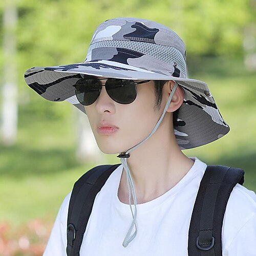 Men's Sun Hat Fishing Hat Fisherman Hat Hiking Hat Wide Brim Outdoor Sunscreen UV Protection Quick Dry Hat Camouflage - dark grey Camouflage - Army Green Camouflage - Black and White for Hunting
Men's Sun Hat Fishing Hat Fisherman Hat Hiking Hat Wide Brim Outdoor Sunscreen UV Protection Quick Dry Hat Camouflage - dark grey Camouflage - Army Green Camouflage - Black and White for Hunting