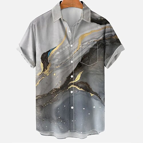 Men's Shirt 3D Print Ink Painting Turndown Street Casual 3D Button-Down Short Sleeve Tops Casual Fashion Breathable Comfortable Gray
Men's Shirt 3D Print Ink Painting Turndown Street Casual 3D Button-Down Short Sleeve Tops Casual Fashion Breathable Comfortable Gray