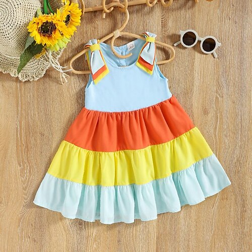 Kids Little Girls' Dress Patchwork Color Block A Line Dress Daily Patchwork Rainbow Above Knee Sleeveless Beautiful Cute Dresses Spring Summer Regular Fit 1-5 Years
Kids Little Girls' Dress Patchwork Color Block A Line Dress Daily Patchwork Rainbow Above Knee Sleeveless Beautiful Cute Dresses Spring Summer Regular Fit 1-5 Years