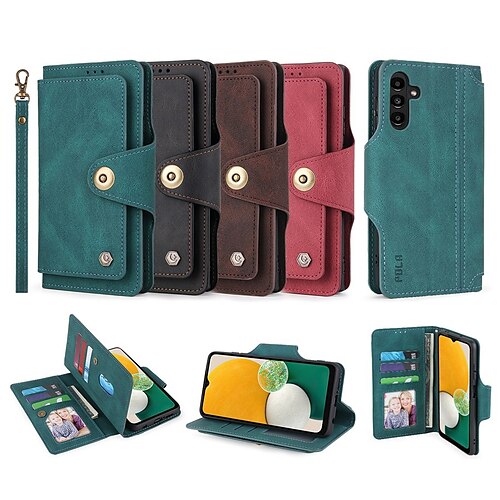 Phone Case For Samsung Galaxy Wallet Card A53 S22 Ultra Plus FE S21 FE A72 Samsung A13 5G with Wrist Strap Magnetic Flip Kickstand Solid Colored PU Leather
Phone Case For Samsung Galaxy Wallet Card A53 S22 Ultra Plus FE S21 FE A72 Samsung A13 5G with Wrist Strap Magnetic Flip Kickstand Solid Colored PU Leather