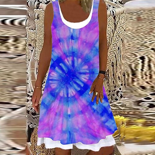 Women's Shift Dress Short Mini Dress Green Gray Purple Rainbow Orange Yellow Short Sleeve Tie Dye Fake two piece Print Spring Summer U Neck Casual Vacation 2022 S M L XL XXL 3XL
Women's Shift Dress Short Mini Dress Green Gray Purple Rainbow Orange Yellow Short Sleeve Tie Dye Fake two piece Print Spring Summer U Neck Casual Vacation 2022 S M L XL XXL 3XL
