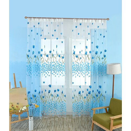 1 Panel Floral Sheer Curtain for Bedroom/Living Room Semi Transparent Farmhouse Window Net Panels with Rod Pocket
1 Panel Floral Sheer Curtain for Bedroom/Living Room Semi Transparent Farmhouse Window Net Panels with Rod Pocket