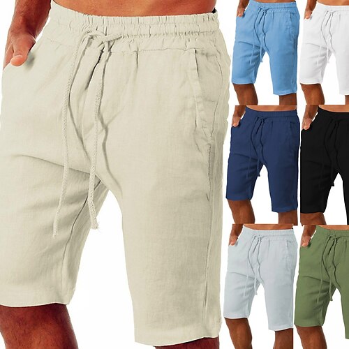 Men's Cotton Linen Drawstring Shorts Elastic Waist Casual Loose Beach Yoga Shorts Summer Quick Dry Lightweight Breathable Bottoms
Men's Cotton Linen Drawstring Shorts Elastic Waist Casual Loose Beach Yoga Shorts Summer Quick Dry Lightweight Breathable Bottoms
