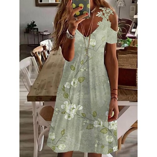 Women's Casual Dress Midi Dress Green Short Sleeve Print Spring Summer V Neck 2022 S M L XL XXL 3XL
Women's Casual Dress Midi Dress Green Short Sleeve Print Spring Summer V Neck 2022 S M L XL XXL 3XL