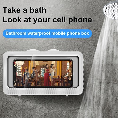 Mobile Phone Holder Wall Mounted Waterproof Phone Shelf Storage Case Box Shower Accessories for Bathroom
Mobile Phone Holder Wall Mounted Waterproof Phone Shelf Storage Case Box Shower Accessories for Bathroom