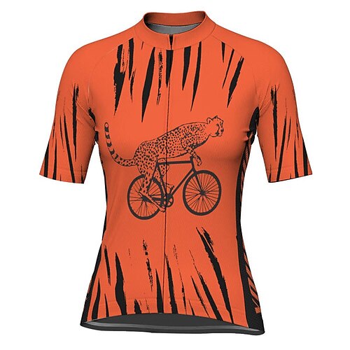 21Grams Women's Short Sleeve Cycling Jersey Orange Leopard Bike Top Mountain Bike MTB Road Bike Cycling Spandex Polyester Breathable Quick Dry Moisture Wicking Sports Clothing Apparel / Athleisure
21Grams Women's Short Sleeve Cycling Jersey Orange Leopard Bike Top Mountain Bike MTB Road Bike Cycling Spandex Polyester Breathable Quick Dry Moisture Wicking Sports Clothing Apparel / Athleisure