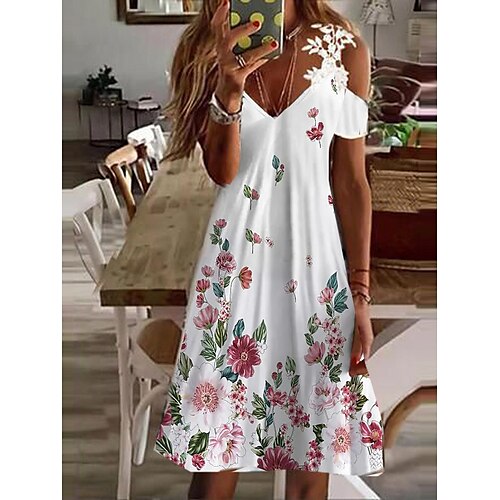 Per donna Abito casual Vestito longuette Bianco Manica corta Stampa Stampa Primavera Estate A V Informale 2023 S M L XL XXL 3XL
Per donna Abito casual Vestito longuette Bianco Manica corta Stampa Stampa Primavera Estate A V Informale 2023 S M L XL XXL 3XL