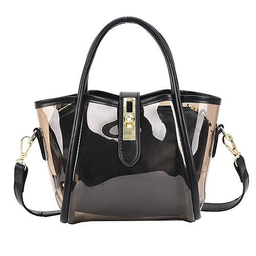 Per donna Borsa con manico superiore PVC Per uscire Tinta unica Nero Bianco Rosa
Per donna Borsa con manico superiore PVC Per uscire Tinta unica Nero Bianco Rosa