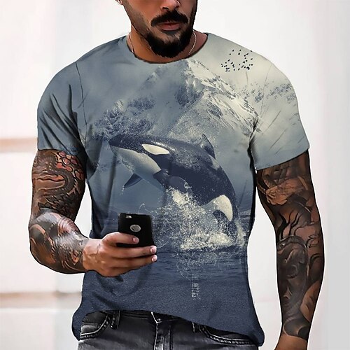 Men's Tee T shirt 3D Print Graphic Round Neck Casual Daily 3D Print Short Sleeve Tops Fashion Designer Cool Comfortable Gray
Men's Tee T shirt 3D Print Graphic Round Neck Casual Daily 3D Print Short Sleeve Tops Fashion Designer Cool Comfortable Gray