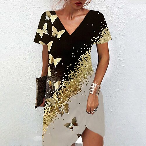 Women's A Line Dress Short Mini Dress Yellow Short Sleeve Butterfly Animal Print Spring Summer V Neck Casual Vacation 2022 S M L XL XXL 3XL
Women's A Line Dress Short Mini Dress Yellow Short Sleeve Butterfly Animal Print Spring Summer V Neck Casual Vacation 2022 S M L XL XXL 3XL