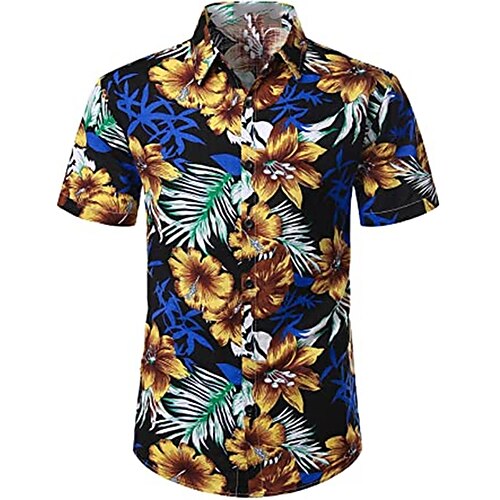 Men's Shirt Print Floral Turndown Street Casual Button-Down Print Short Sleeve Tops Casual Fashion Breathable Comfortable Green Black Gold
Men's Shirt Print Floral Turndown Street Casual Button-Down Print Short Sleeve Tops Casual Fashion Breathable Comfortable Green Black Gold