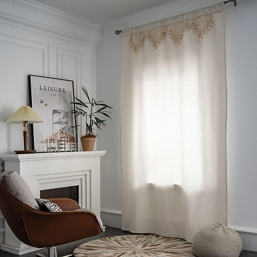 1 Panel Home Curtain Drapes Cotton Linen Semi-Blackout Room Darkening Ruffle Farmhouse Window Treatments Living Room Bedroom Nursery
1 Panel Home Curtain Drapes Cotton Linen Semi-Blackout Room Darkening Ruffle Farmhouse Window Treatments Living Room Bedroom Nursery
