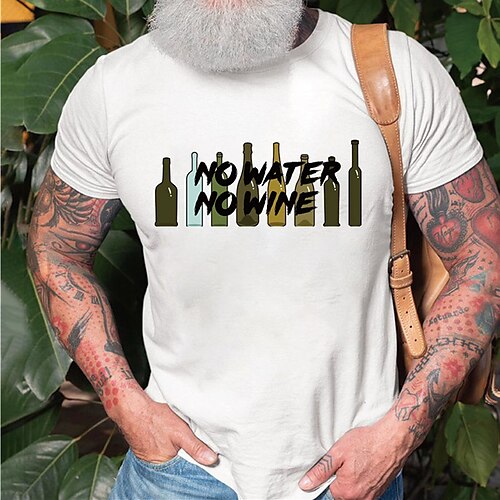 Men's Unisex T shirt Hot Stamping Graphic Prints Wine bottle Letter Crew Neck Street Daily Print Short Sleeve Tops Casual Designer Big and Tall Sports White Gray
Men's Unisex T shirt Hot Stamping Graphic Prints Wine bottle Letter Crew Neck Street Daily Print Short Sleeve Tops Casual Designer Big and Tall Sports White Gray