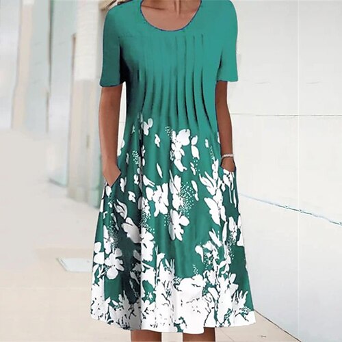 Mulheres Vestido T shirt Vestido de turno Verde Manga Curta Floral Bolsos Primavera Verão Gola Redonda Ajuste Largo 2022 S M L XL XXL
Mulheres Vestido T shirt Vestido de turno Verde Manga Curta Floral Bolsos Primavera Verão Gola Redonda Ajuste Largo 2022 S M L XL XXL