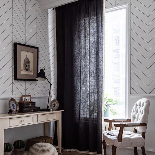 1 Panel Home Curtain Drapes Cotton Linen Semi-Blackout Room Darkening Ruffle Farmhouse Window Treatments Living Room Bedroom Nursery
1 Panel Home Curtain Drapes Cotton Linen Semi-Blackout Room Darkening Ruffle Farmhouse Window Treatments Living Room Bedroom Nursery