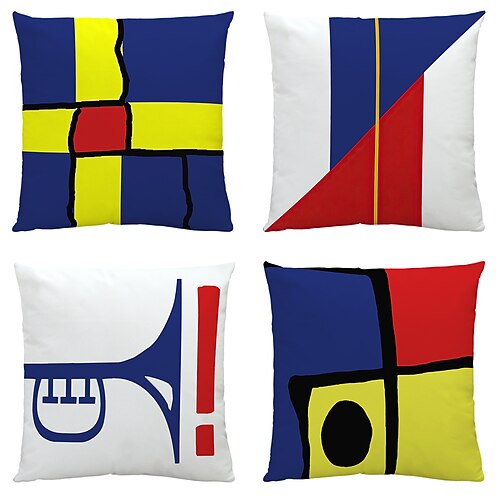 Geometric Double Side Cushion Cover 4PC Soft Decorative Square Throw Pillow Cover Cushion Case Pillowcase for Bedroom Livingroom Superior Quality Machine Washable Indoor Cushion for Sofa Couch Bed Chair
Geometric Double Side Cushion Cover 4PC Soft Decorative Square Throw Pillow Cover Cushion Case Pillowcase for Bedroom Livingroom Superior Quality Machine Washable Indoor Cushion for Sofa Couch Bed Chair