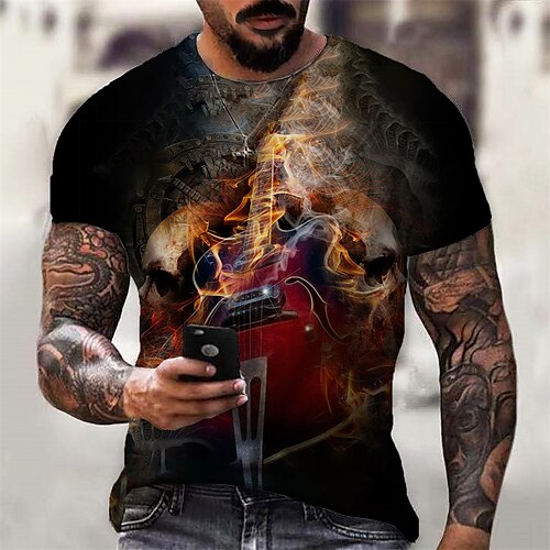 Men's T shirt 3D Print Graphic Musical Instrument Crew Neck Casual Daily Print Short Sleeve Tops Fashion Vintage Designer Big and Tall Black
Men's T shirt 3D Print Graphic Musical Instrument Crew Neck Casual Daily Print Short Sleeve Tops Fashion Vintage Designer Big and Tall Black