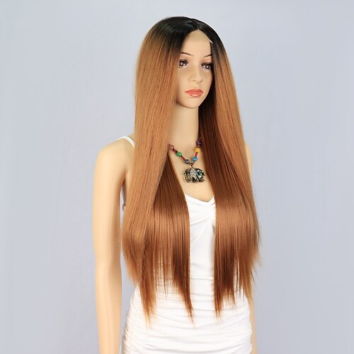 Synthetic Lace Wig Straight Style 30 inch Black / Brown Middle Part U Part Wig Women's Wig Ombre Black / Medium Auburn / Daily Wear / Party / Daily
Synthetic Lace Wig Straight Style 30 inch Black / Brown Middle Part U Part Wig Women's Wig Ombre Black / Medium Auburn / Daily Wear / Party / Daily