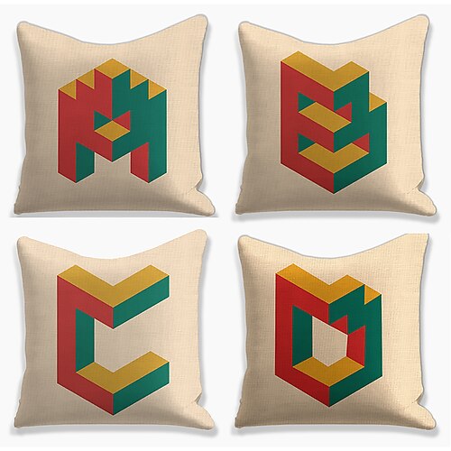 Geometric Double Side Cushion Cover 4PC Soft Decorative Square Throw Pillow Cover Cushion Case Pillowcase for Bedroom Livingroom Superior Quality Machine Washable Indoor Cushion for Sofa Couch Bed Chair
Geometric Double Side Cushion Cover 4PC Soft Decorative Square Throw Pillow Cover Cushion Case Pillowcase for Bedroom Livingroom Superior Quality Machine Washable Indoor Cushion for Sofa Couch Bed Chair