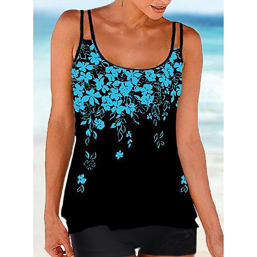 Women's Swimwear Tankini 2 Piece Normal Swimsuit Printing Floral Blue Camisole Strap Bathing Suits Sports Vacation Fashion / Sexy / Modern / New / Padded Bras
Women's Swimwear Tankini 2 Piece Normal Swimsuit Printing Floral Blue Camisole Strap Bathing Suits Sports Vacation Fashion / Sexy / Modern / New / Padded Bras