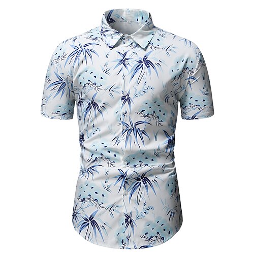Men's Shirt Leaves Plus Size Turndown Holiday Short Sleeve Tops Casual Classic Light Blue
Men's Shirt Leaves Plus Size Turndown Holiday Short Sleeve Tops Casual Classic Light Blue