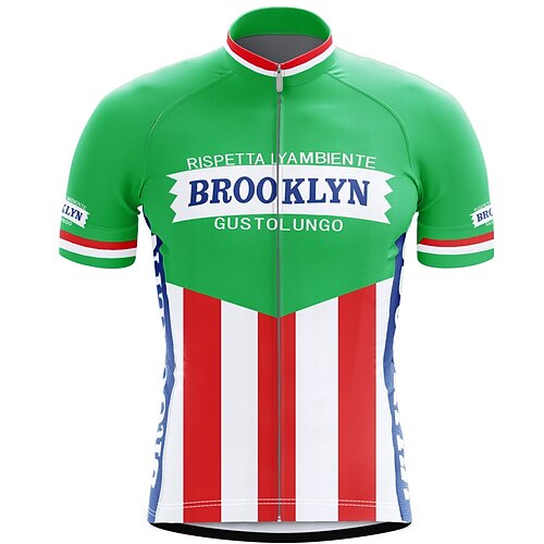 21Grams Men's Cycling Jersey Short Sleeve Bike Jersey Top with 3 Rear Pockets Mountain Bike MTB Road Bike Cycling Breathable Quick Dry Moisture Wicking Soft Green Patchwork National Flag Polyester
21Grams Men's Cycling Jersey Short Sleeve Bike Jersey Top with 3 Rear Pockets Mountain Bike MTB Road Bike Cycling Breathable Quick Dry Moisture Wicking Soft Green Patchwork National Flag Polyester