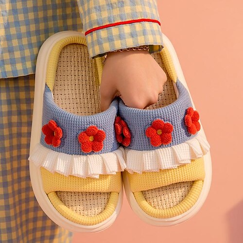 Home Slippers for Women/Men, Comfy Indoor House Shoes, Open Toe Slides for Summer Lightweight Linen Slippers
Home Slippers for Women/Men, Comfy Indoor House Shoes, Open Toe Slides for Summer Lightweight Linen Slippers