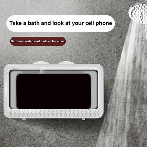 Bathroom Waterproof Phone Case Wall Mounted Phone Holder Shower Water Proof Bag Mobile Phone Pouch Toilet Phone Storage Stand
Bathroom Waterproof Phone Case Wall Mounted Phone Holder Shower Water Proof Bag Mobile Phone Pouch Toilet Phone Storage Stand
