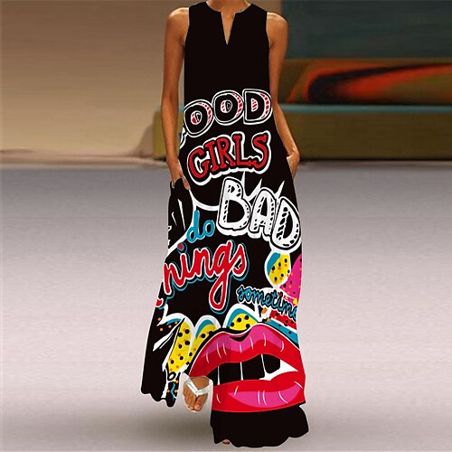 Women's A Line Dress Maxi long Dress White Black Rainbow Sleeveless Letter Print Summer V Neck Stylish 2022 S M L XL XXL 3XL 4XL 5XL
Women's A Line Dress Maxi long Dress White Black Rainbow Sleeveless Letter Print Summer V Neck Stylish 2022 S M L XL XXL 3XL 4XL 5XL